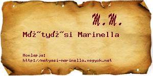 Mátyási Marinella névjegykártya